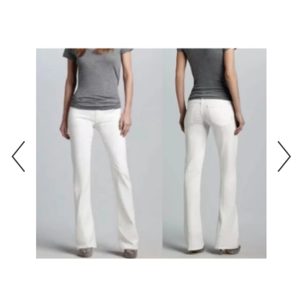MOTHER Women's Boot Cut Jeans in White